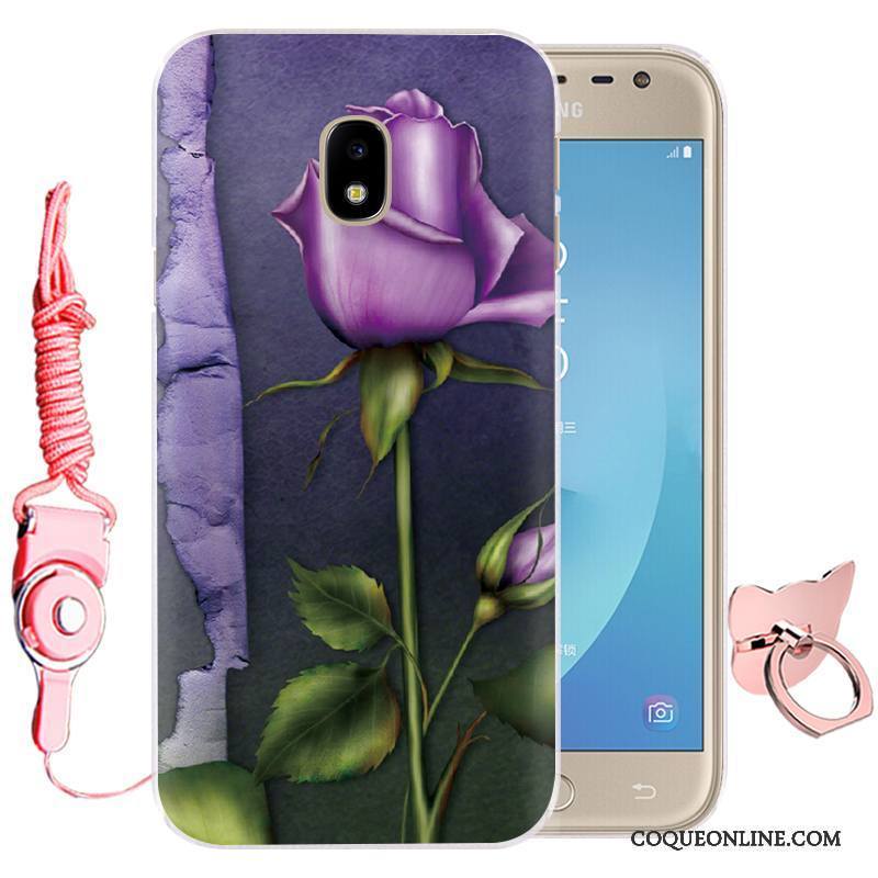 Samsung Galaxy J3 2017 Dessin Animé Coque De Téléphone Téléphone Portable Silicone Fleurs Protection Fluide Doux