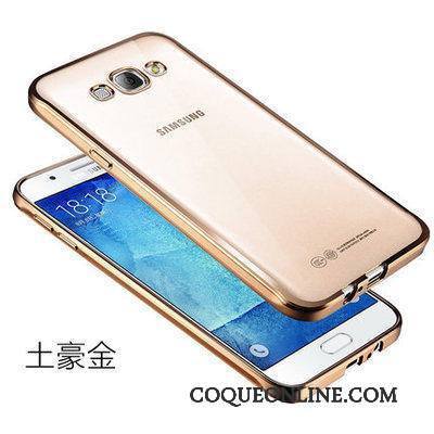 Samsung Galaxy J5 2015 Coque Transparent Légère Fluide Doux Tout Compris Or Téléphone Portable Étui