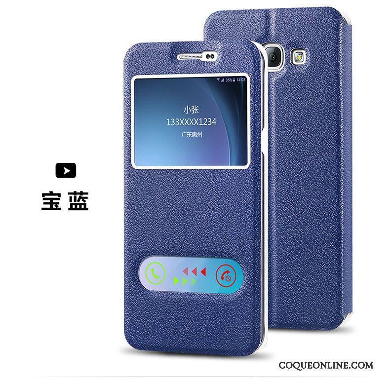 Samsung Galaxy J5 2015 Téléphone Portable Protection Étui En Cuir Bleu Coque De Téléphone Étoile Housse