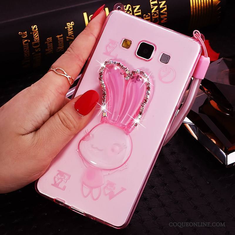 Samsung Galaxy J5 2015 Étoile Protection Coque De Téléphone Fluide Doux Rose Dessin Animé Étui