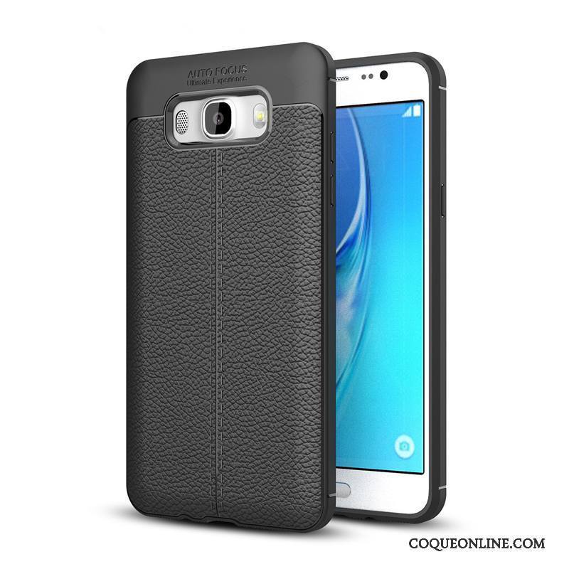 Samsung Galaxy J5 2016 Incassable Noir Étoile Cuir Étui Protection Coque De Téléphone