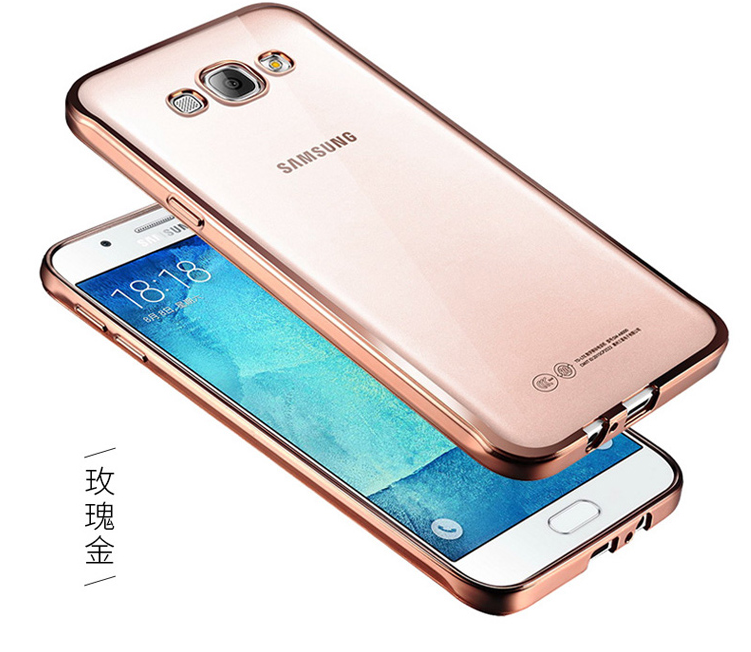 Samsung Galaxy J5 2016 Placage Protection Transparent Coque De Téléphone Incassable Or Rose Étoile