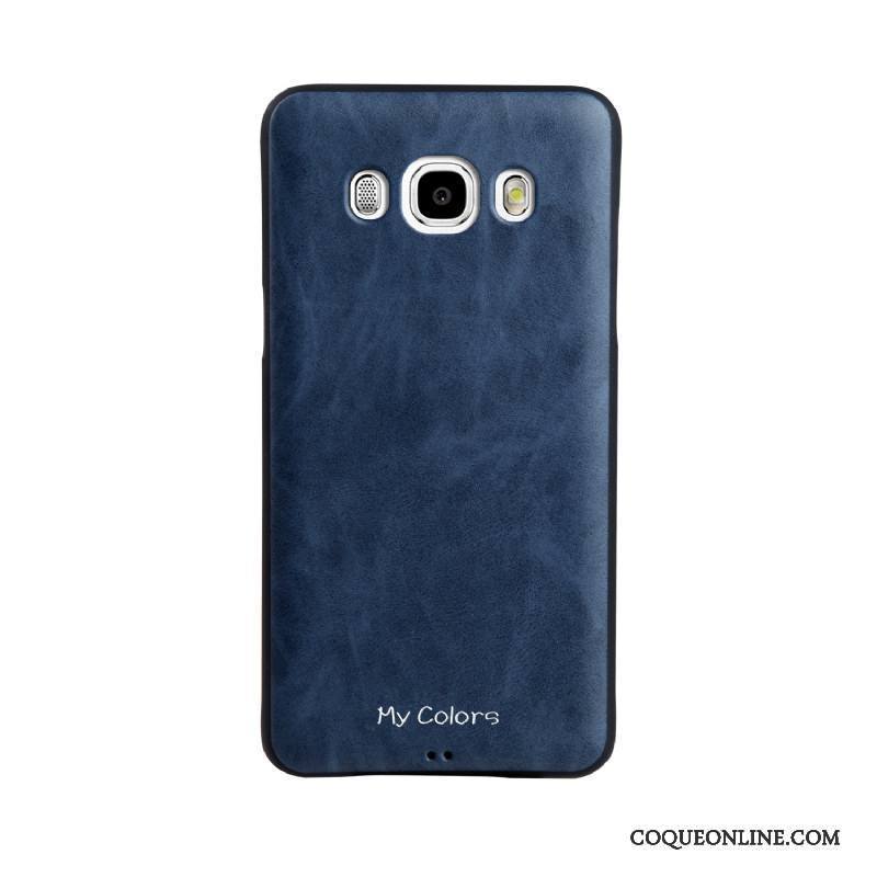 Samsung Galaxy J5 2016 Étoile Fluide Doux Coque De Téléphone Protection Similicuir Étui Bleu