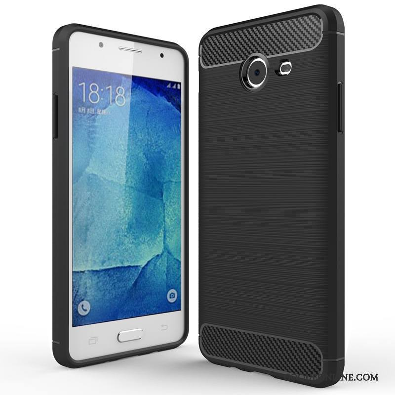 Samsung Galaxy J5 2017 Soie Noir Étoile Fluide Doux Coque Téléphone Portable Étui