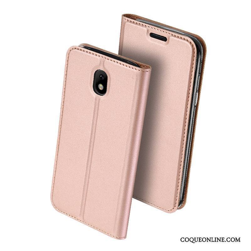 Samsung Galaxy J5 2017 Étui En Cuir Or Rose Incassable Coque De Téléphone Housse Europe Business