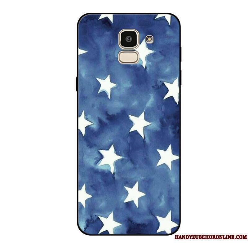 Samsung Galaxy J6 Bleu Dessin Animé Coque Fluide Doux Étoile De Téléphone Incassable