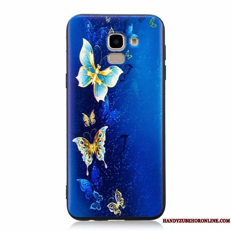 Samsung Galaxy J6 Coque De Téléphone Bleu Tout Compris Étoile Téléphone Portable Étui Silicone