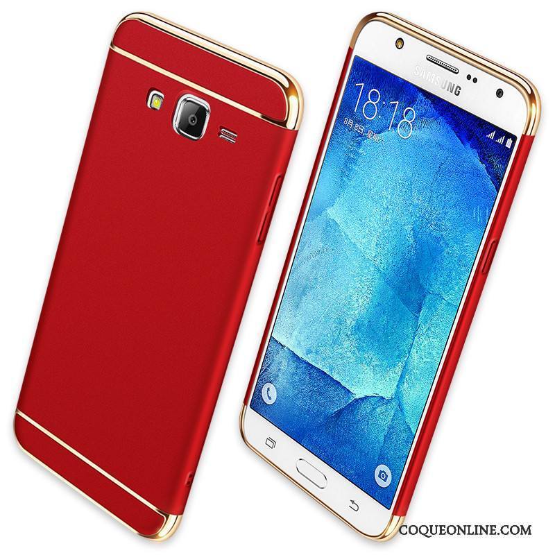 Samsung Galaxy J7 2015 Tout Compris Coque Incassable Étui Difficile Rouge Étoile
