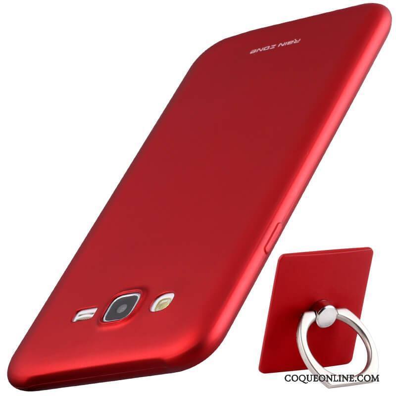 Samsung Galaxy J7 2015 Étoile Fluide Doux Silicone Étui Coque De Téléphone Tout Compris Rouge