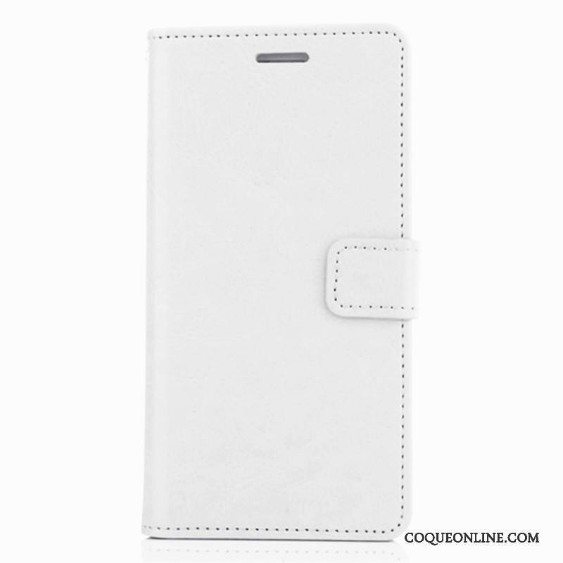 Samsung Galaxy J7 2015 Étui En Cuir Blanc Portefeuille Protection Coque Étoile Housse