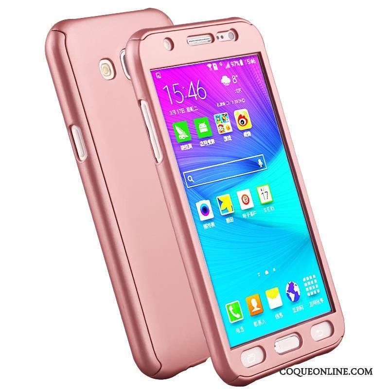 Samsung Galaxy J7 2016 Coque Étoile Étui Difficile Or Rose Incassable Tout Compris Protection