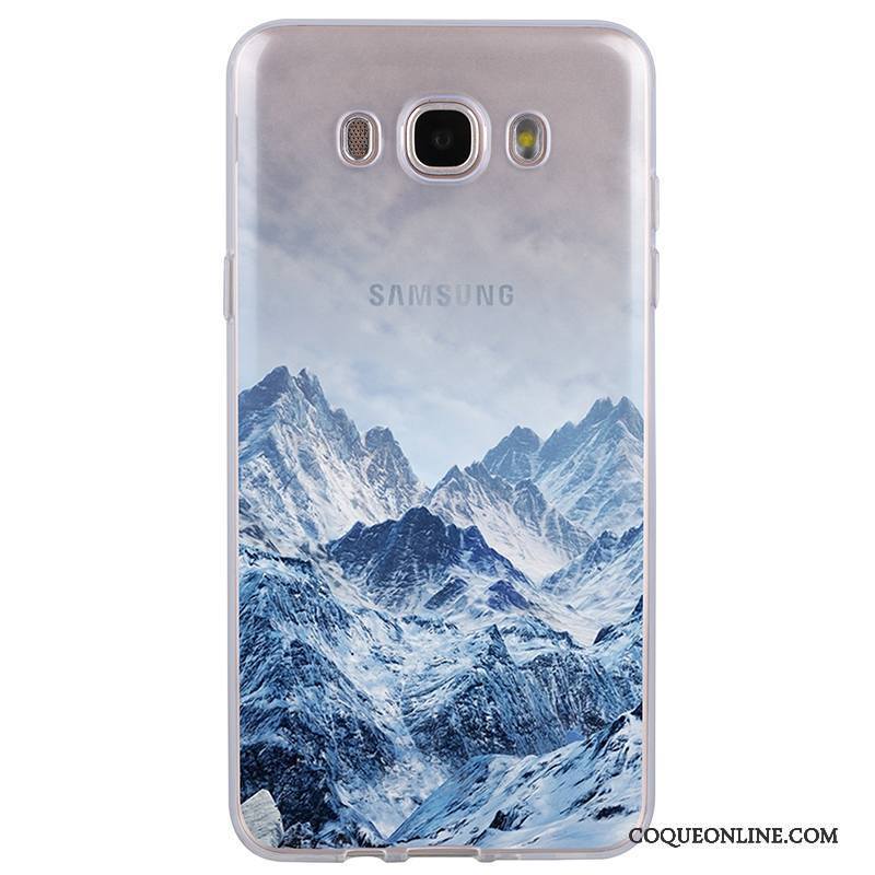 Samsung Galaxy J7 2016 Incassable Bleu Coque De Téléphone Étui Tendance Étoile Silicone