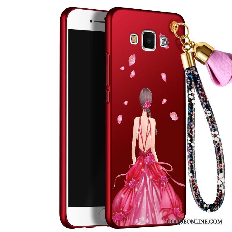 Samsung Galaxy J7 2016 Silicone Rouge Étoile Protection Tendance Étui Coque