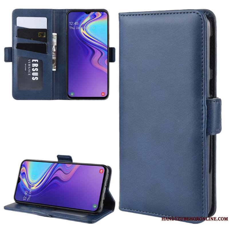 Samsung Galaxy M20 Bicolore Étui Modèle Fleurie Bleu Protection Coque De Téléphone Étoile