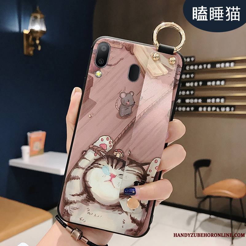 Samsung Galaxy M20 Fluide Doux Dessin Animé Silicone Incassable Étoile Amoureux Coque De Téléphone