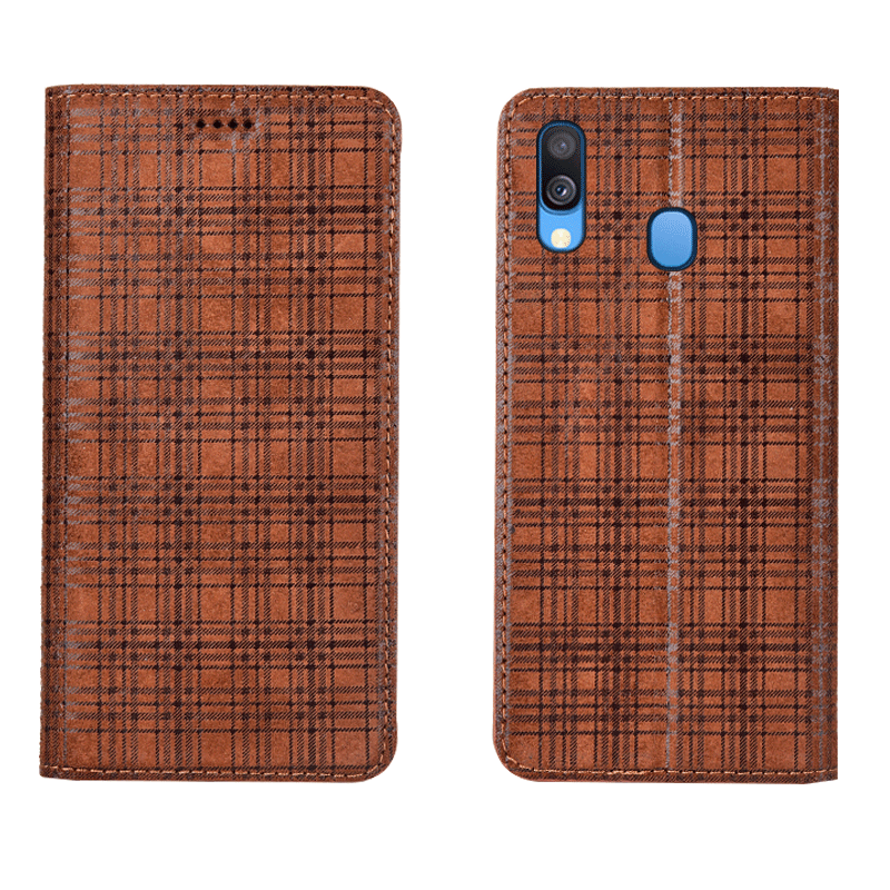 Samsung Galaxy M20 Plaid Tout Compris Velours Étoile Étui Coque De Téléphone Protection