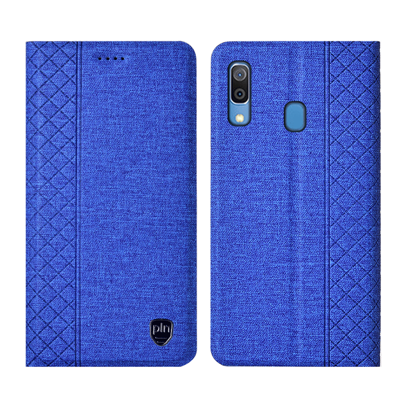 Samsung Galaxy M20 Protection Étui Tout Compris Étui En Cuir Bleu Étoile Coque De Téléphone