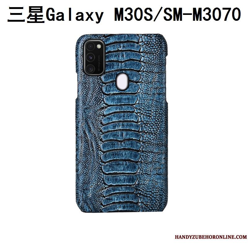 Samsung Galaxy M30s Coque Couvercle Arrière Mode Bleu Téléphone Portable Incassable Oiseau
