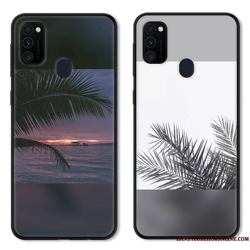 Samsung Galaxy M30s Coque Étui Étoile Gris Créatif Personnalisé Dessin Animé Protection