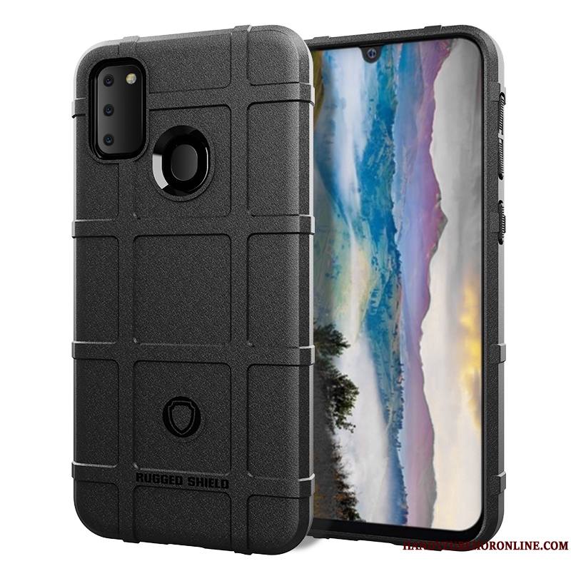 Samsung Galaxy M30s Noir Créatif Incassable Étoile Tendance Silicone Coque