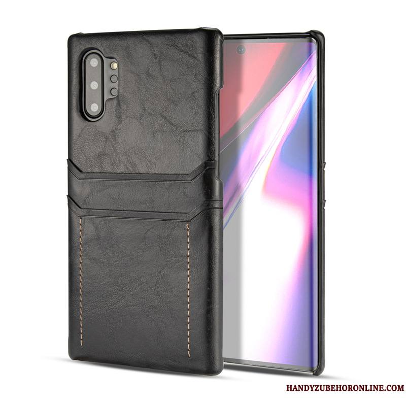 Samsung Galaxy Note 10+ Coque De Téléphone Étoile Carte Noir