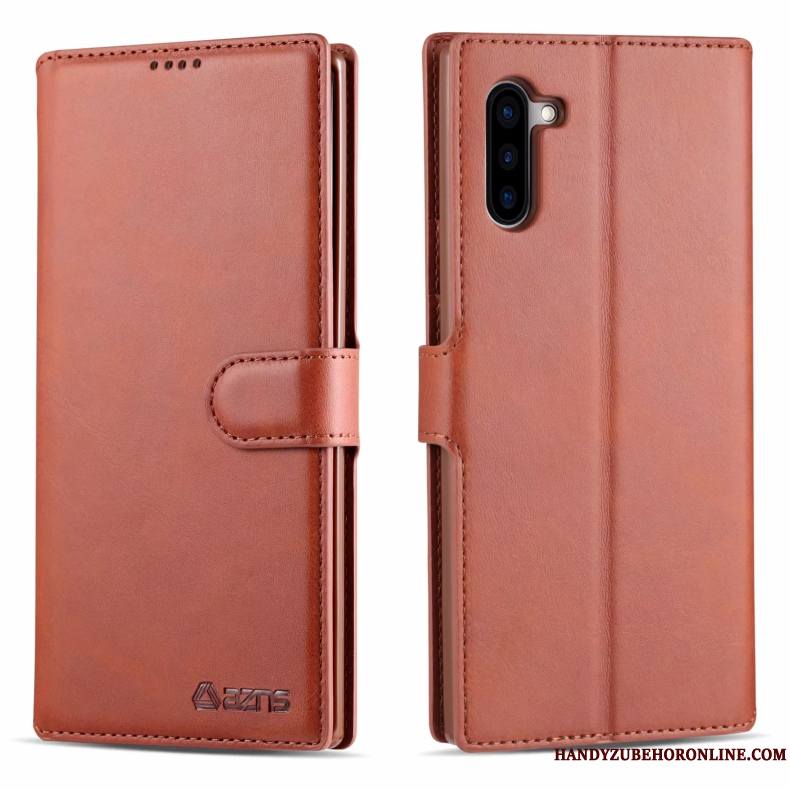 Samsung Galaxy Note 10 Coque Étui En Cuir Incassable Protection Kaki Étoile Clamshell Ornements Suspendus