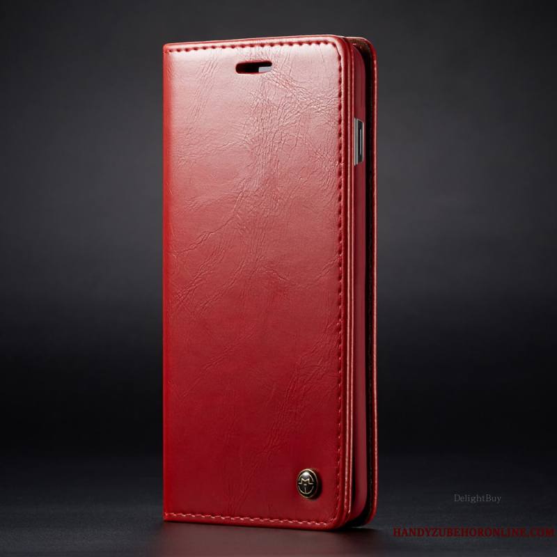 Samsung Galaxy Note 10+ Coque Étui Portefeuille Protection Carte Rouge Étoile Cuir