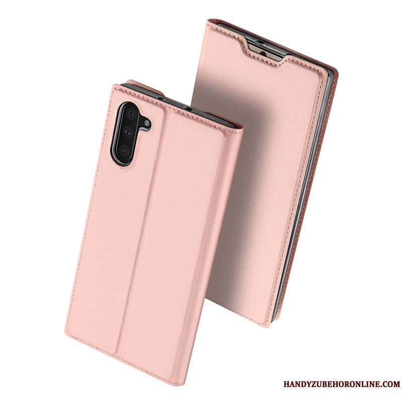 Samsung Galaxy Note 10 Housse Rose Étoile Étui En Cuir Carte Coque De Téléphone