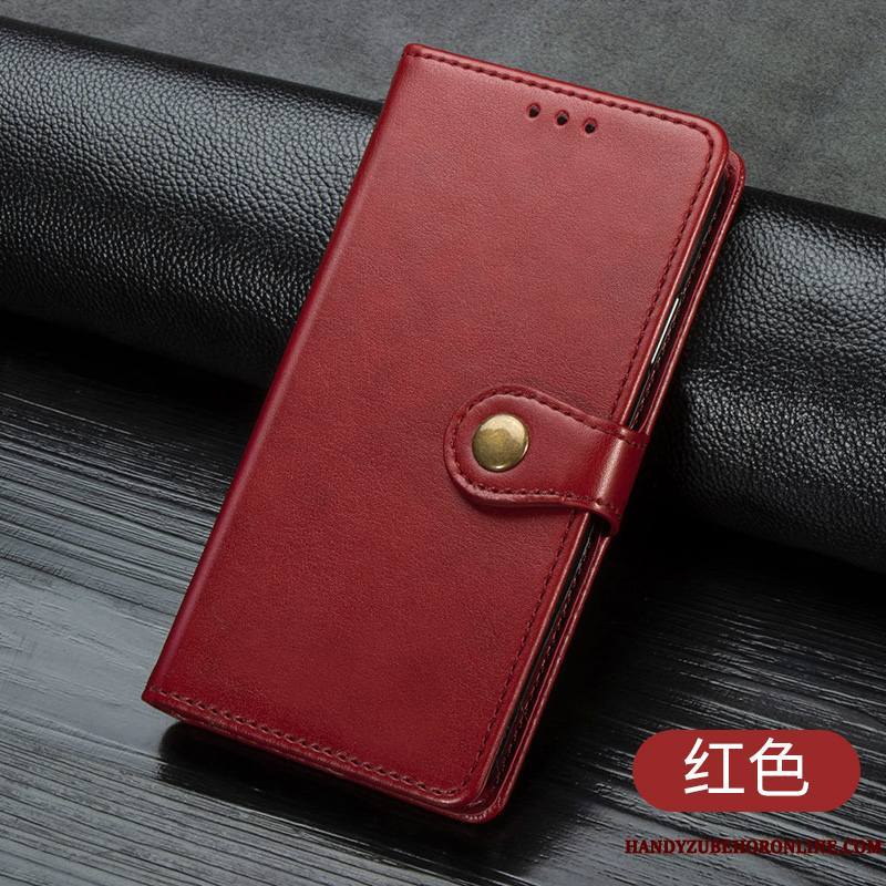 Samsung Galaxy Note 10 Lite Clamshell Coque De Téléphone Étoile Rouge Étui En Cuir Carte