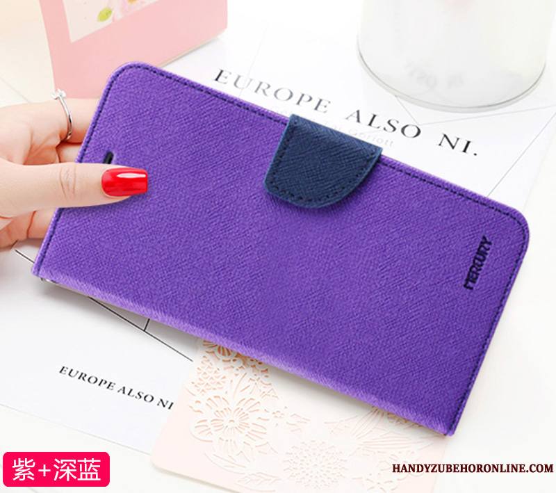 Samsung Galaxy Note 10+ Étui En Cuir Violet Étoile Coque De Téléphone