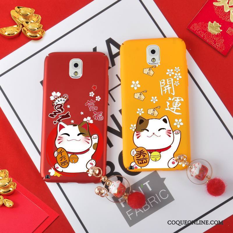 Samsung Galaxy Note 3 Coque Richesse De Fête Difficile Étoile Étui Délavé En Daim Chat