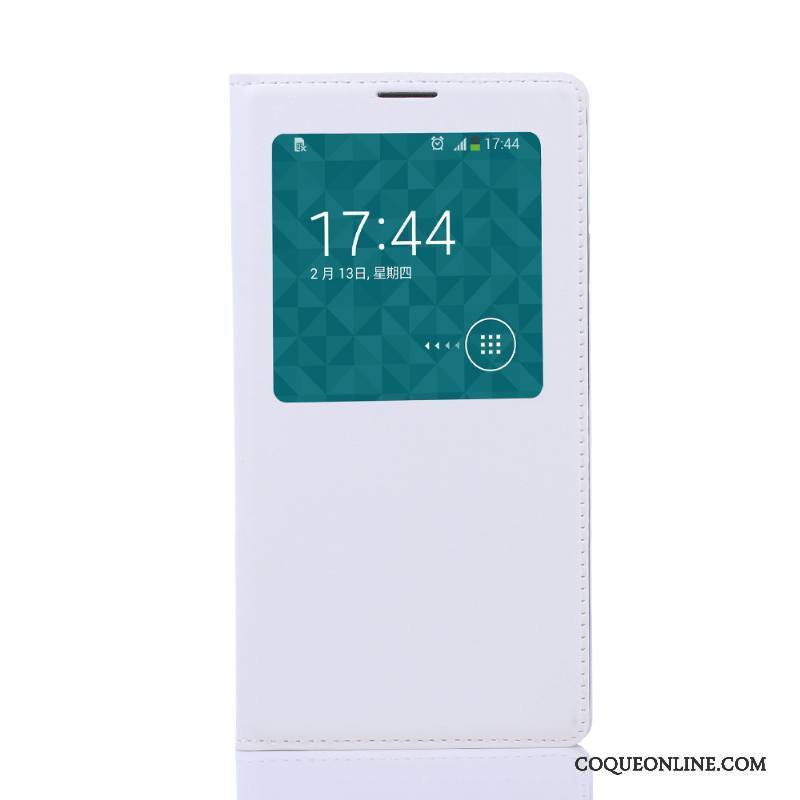 Samsung Galaxy Note 3 Housse Protection Étui En Cuir Blanc Étoile Coque De Téléphone