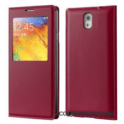Samsung Galaxy Note 3 Étui Coque De Téléphone Rouge Étoile Clair Protection