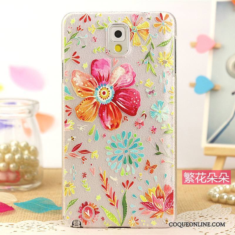 Samsung Galaxy Note 4 Coque Modèle Fleurie Difficile Peinture Dessin Animé Étui Multicolore