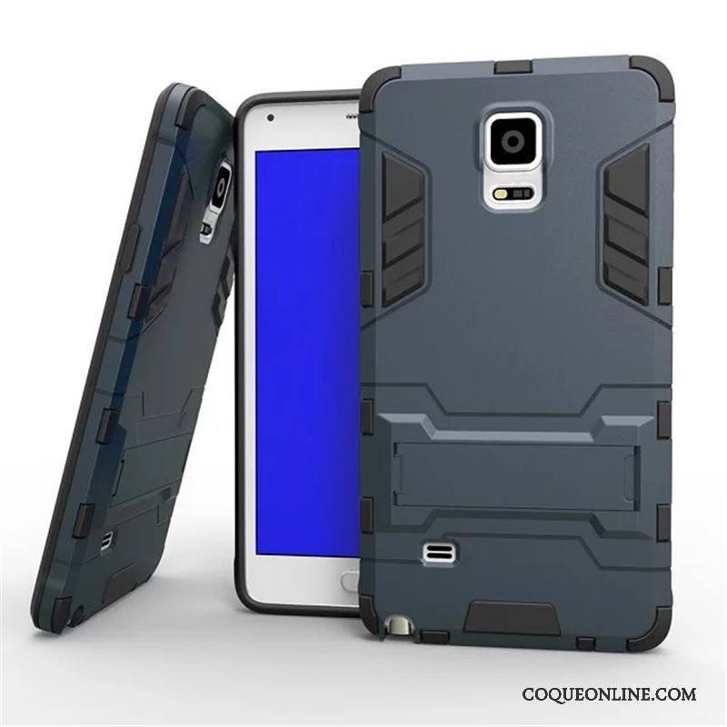Samsung Galaxy Note 4 Coque Support Gris Incassable Protection Téléphone Portable Étoile Étui