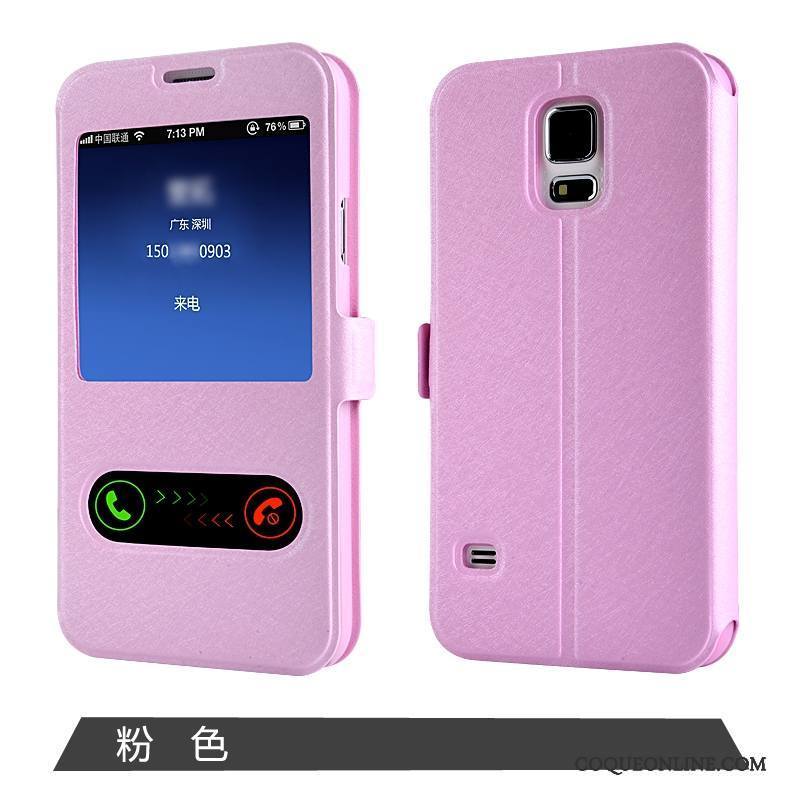 Samsung Galaxy Note 4 Housse Protection Violet Étoile Ouvrir La Fenêtre Étui En Cuir Coque De Téléphone