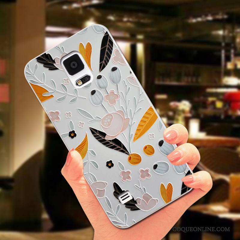 Samsung Galaxy Note 4 Incassable Multicolore Gaufrage Clair Protection Silicone Coque De Téléphone