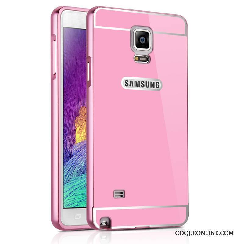 Samsung Galaxy Note 4 Incassable Métal Protection Rose Étoile Coque De Téléphone Border