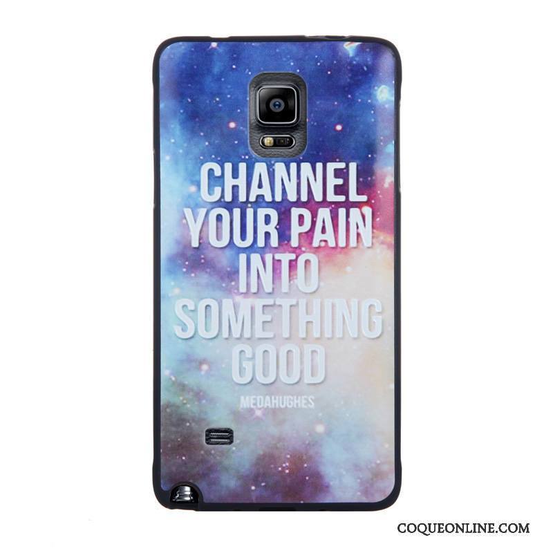 Samsung Galaxy Note 4 Protection Gaufrage Tempérer Fluide Doux Coque De Téléphone Violet Membrane