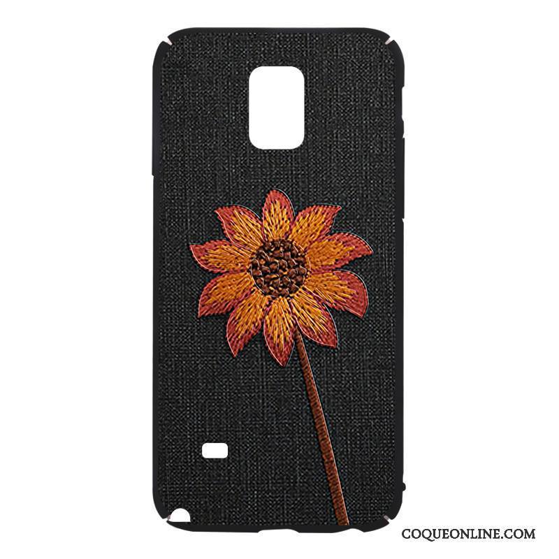 Samsung Galaxy Note 4 Protection Incassable Coque De Téléphone Difficile Étoile Noir Délavé En Daim