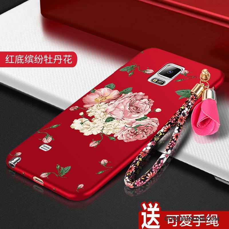 Samsung Galaxy Note 4 Tout Compris Coque De Téléphone Étui Fleurs Incassable Délavé En Daim Nouveau