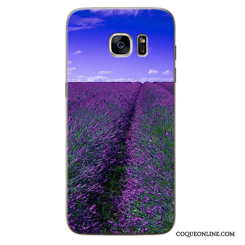 Samsung Galaxy Note 5 Personnalisé Paysage Violet Incassable Étoile Silicone Coque De Téléphone