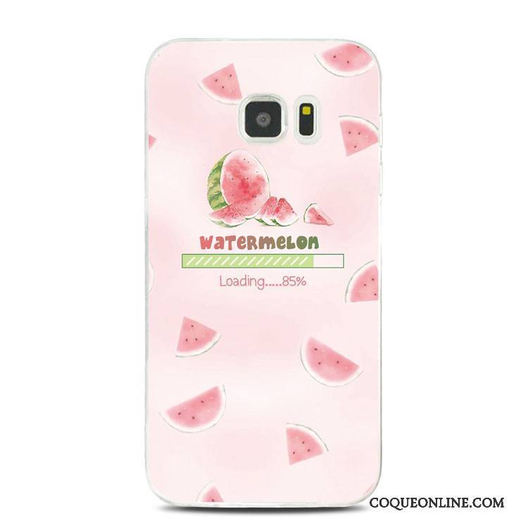 Samsung Galaxy Note 5 Silicone Gaufrage Coque Fluide Doux Rose Étoile Support
