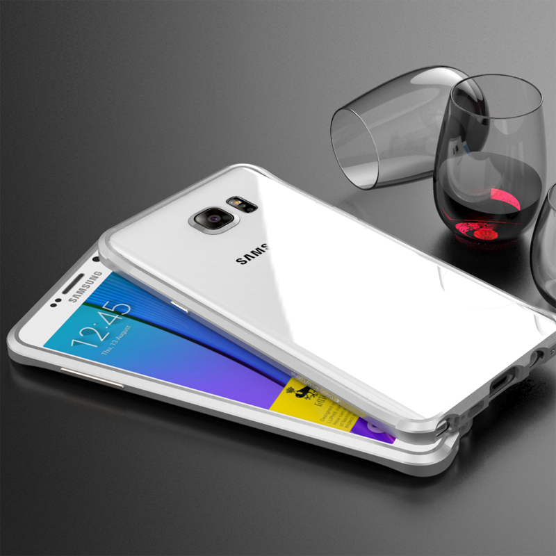 Samsung Galaxy Note 5 Simple Border Protection Coque De Téléphone Incassable Métal Très Mince