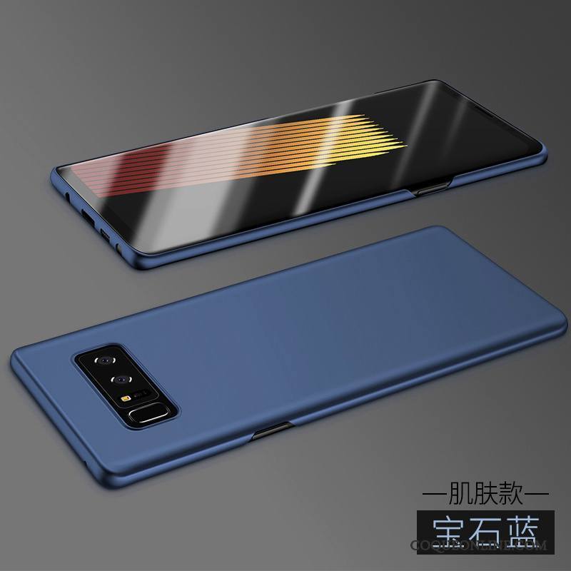 Samsung Galaxy Note 8 Coque Bleu De Téléphone Tout Compris Délavé En Daim Incassable Étoile