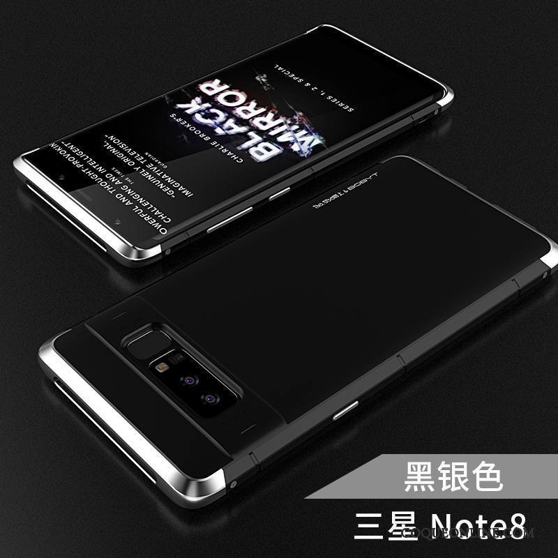 Samsung Galaxy Note 8 Coque Créatif Tout Compris Métal Argent Incassable Protection Étui