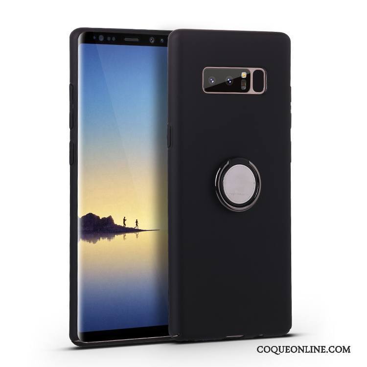 Samsung Galaxy Note 8 Coque Délavé En Daim Protection Noir Personnalité Incassable Créatif Étoile