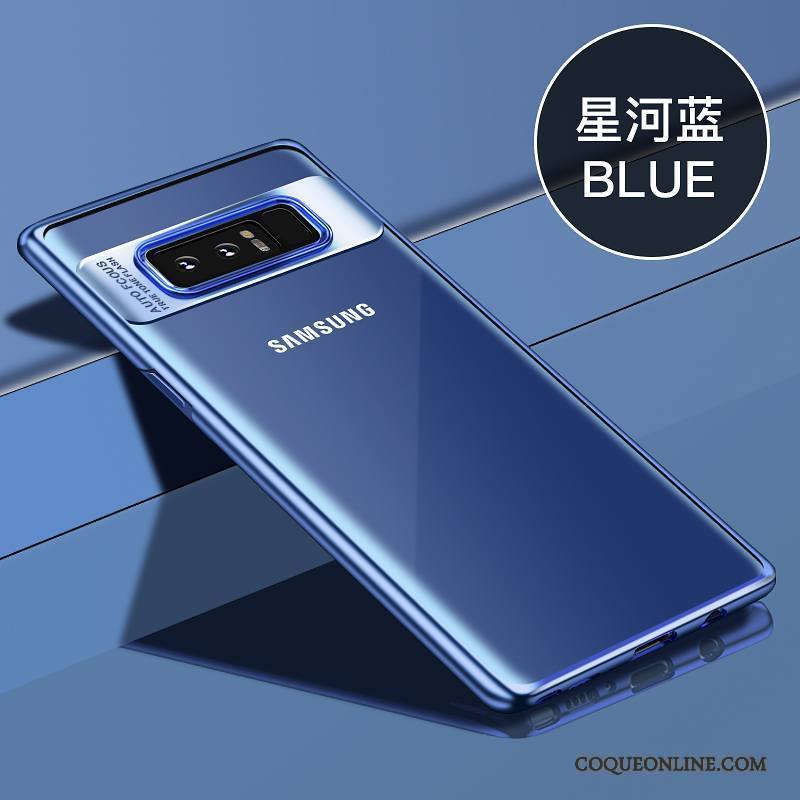 Samsung Galaxy Note 8 Coque Fluide Doux Tendance Bleu Silicone Incassable Personnalité Tout Compris