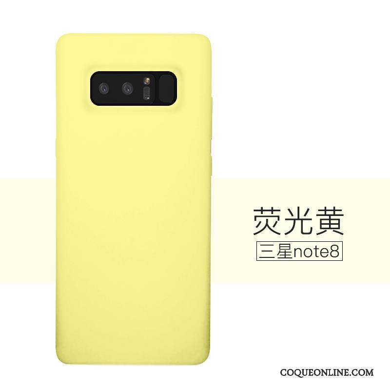 Samsung Galaxy Note 8 Coque Incassable Jaune Fluide Doux Étoile Étui Silicone Luxe