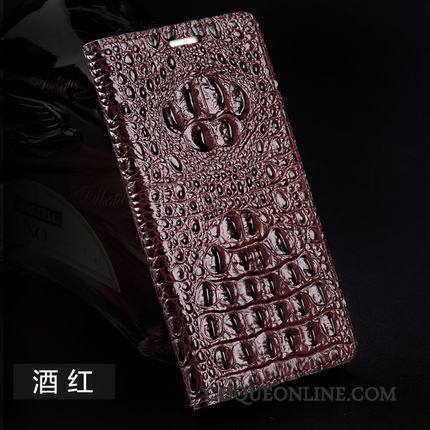 Samsung Galaxy Note 8 Coque Incassable Étui En Cuir Personnalisé Étoile Tout Compris Vin Rouge Cuir Véritable